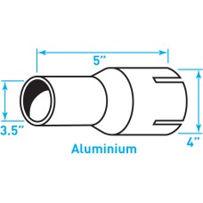 Truck Exhaust Expanded Adaptor, ​Aluminized Steel - 3.5" / 4" Inside Diameter